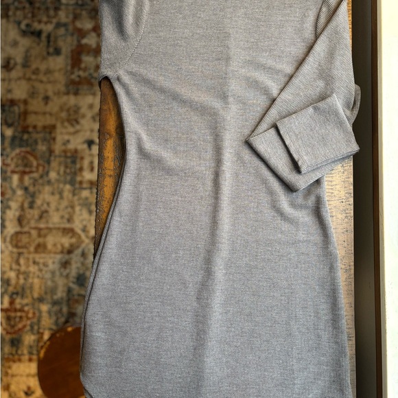 Hyfve M Gray Long Sleeve Mock Turtle Neck Dress - Picture 3 of 9